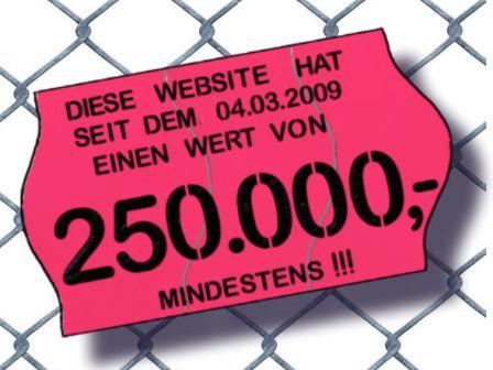 Website 250.000 Euro mindestens wert